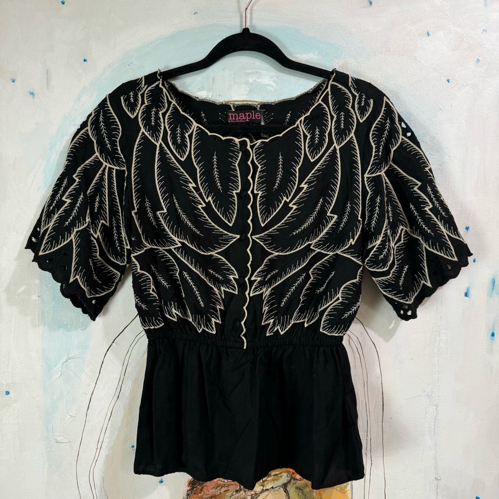 Maple by Some Odd Rubies / Black Blouse / Size 4